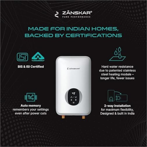 Zanskar Hotspring™ Tankless Electric Water Heater 7 KW - Image 8