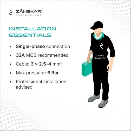 Zanskar Hotspring™ Tankless Electric Water Heater 18 KW - Image 8