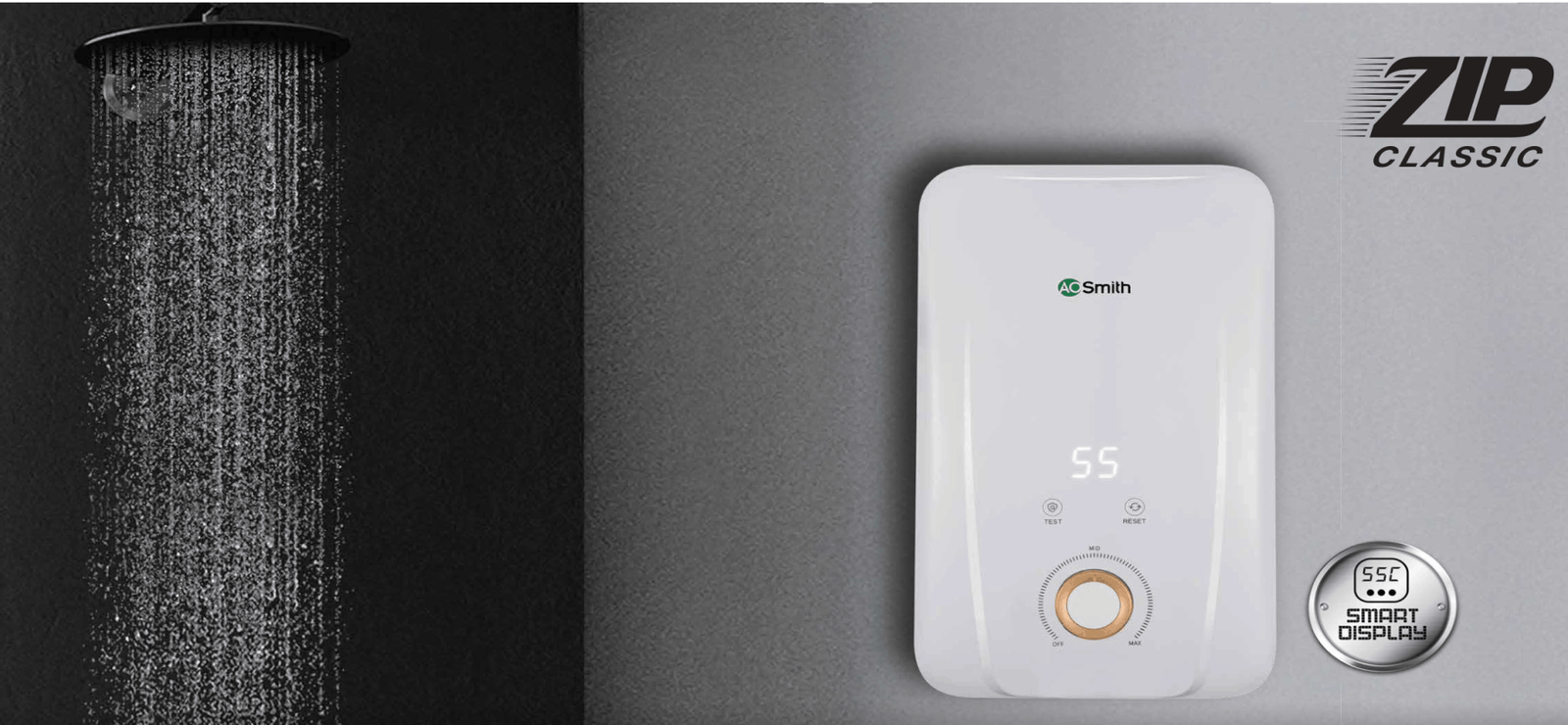 A. O. Smith ZIP Classic 7 kW bathroom installation